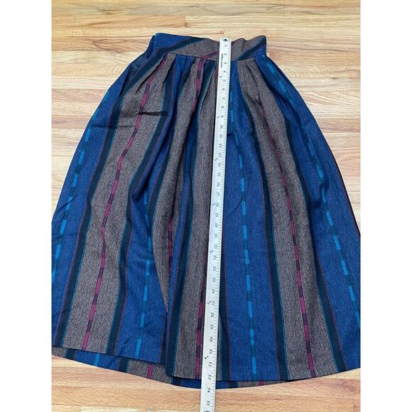 Diane Von Furstenberg Wool Blend Striped Pleated Midi Skirt Women’s 4 Portugal - Picture 7 of 7